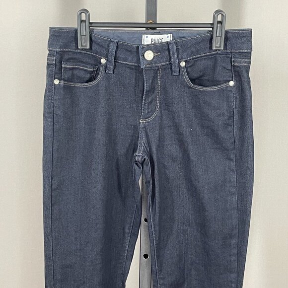 Paige Jeans Womens 27 blue denim skyline skinny designer preppy casual - Picture 2 of 9